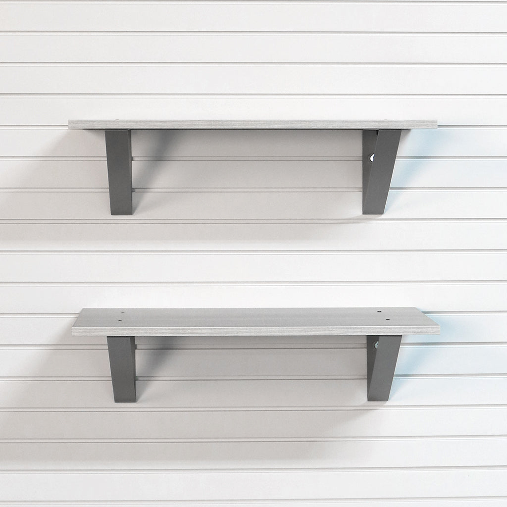StoreWALL 32" x 16" Barnwood Shelf (2 Pack)